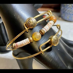 Lot of 3 Alex & Ani bracelets